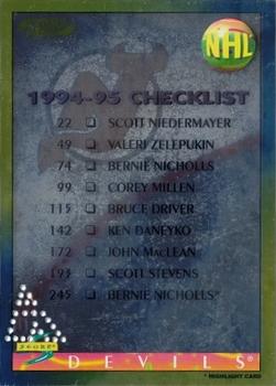 1994-95 Score - Gold Line Punched #269 Checklist Front