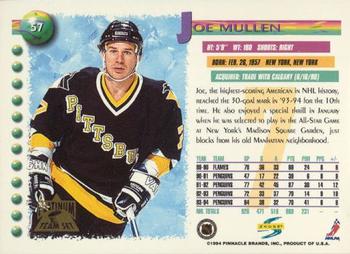 1994-95 Score - Platinum #57 Joe Mullen Back