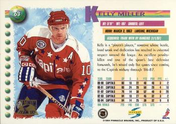 1994-95 Score - Platinum #63 Kelly Miller Back