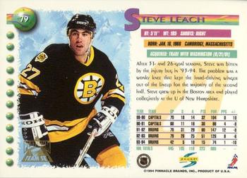 1994-95 Score - Platinum #79 Steve Leach Back