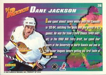 1994-95 Score - Platinum #216 Dane Jackson Back