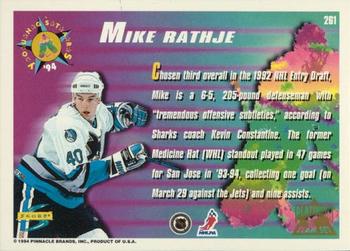 1994-95 Score - Platinum #261 Mike Rathje Back