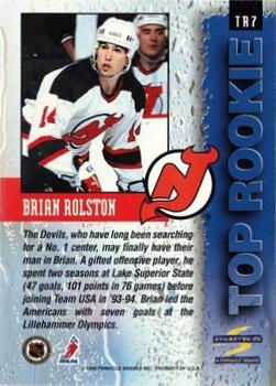 1994-95 Score - Top Rookie #TR7 Brian Rolston Back