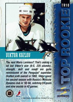 1994-95 Score - Top Rookie #TR10 Viktor Kozlov Back
