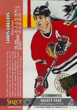 1994-95 Select - Certified Gold #31 Chris Chelios Back