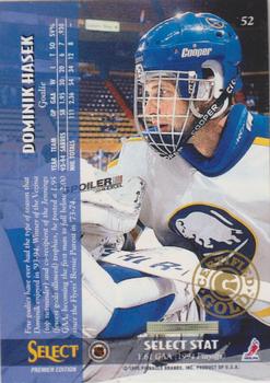 1994-95 Select - Certified Gold #52 Dominik Hasek Back