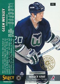 1994-95 Select - Certified Gold #81 Glen Wesley Back