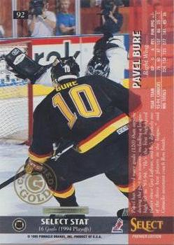 1994-95 Select - Certified Gold #92 Pavel Bure Back