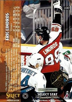 1994-95 Select - Certified Gold #100 Eric Lindros Back