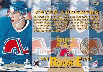 1994-95 Select - Certified Gold #175 Peter Forsberg Back