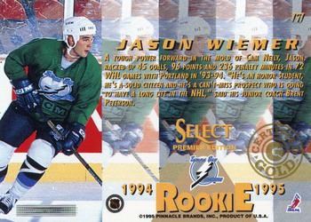 1994-95 Select - Certified Gold #171 Jason Wiemer Back