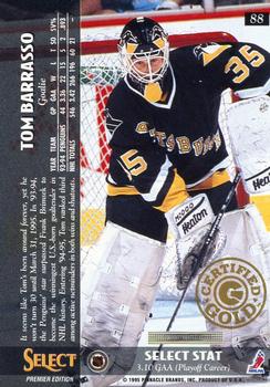 1994-95 Select - Certified Gold #88 Tom Barrasso Back