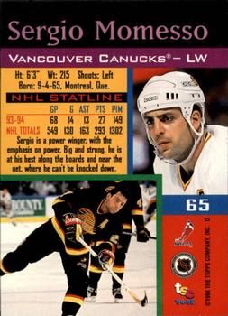 1994-95 Stadium Club - Members Only #65 Sergio Momesso Back