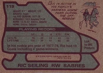 1979-80 Topps #119 Ric Seiling Back
