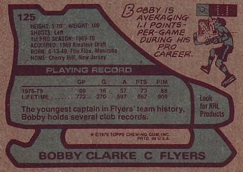 1979-80 Topps #125 Bobby Clarke Back