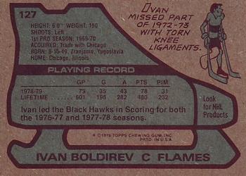1979-80 Topps #127 Ivan Boldirev Back