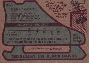 1979-80 Topps #128 Ted Bulley Back