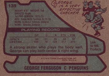 1979-80 Topps #139 George Ferguson Back