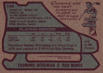1979-80 Topps #148 Thommie Bergman Back