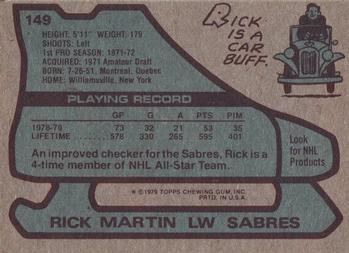 1979-80 Topps #149 Rick Martin Back