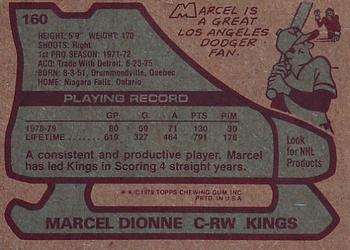 1979-80 Topps #160 Marcel Dionne Back