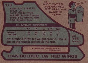 1979-80 Topps #173 Dan Bolduc Back