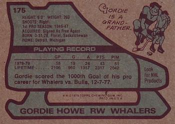 1979-80 Topps #175 Gordie Howe Back