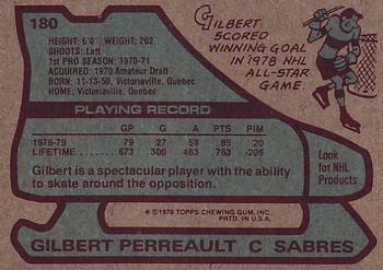 1979-80 Topps #180 Gilbert Perreault Back