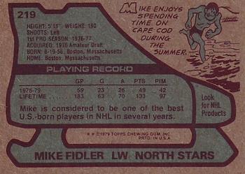 1979-80 Topps #219 Mike Fidler Back