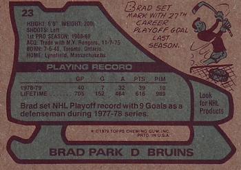 1979-80 Topps #23 Brad Park Back