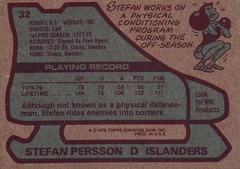 1979-80 Topps #32 Stefan Persson Back