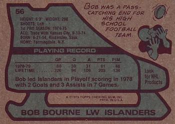 1979-80 Topps #56 Bob Bourne Back