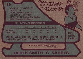1979-80 Topps #89 Derek Smith Back