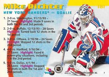 1994-95 Stadium Club - Super Teams Stanley Cup Champion #181 Mike Richter Back