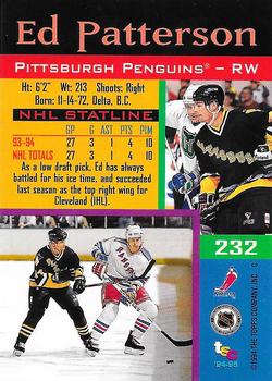 1994-95 Stadium Club - Super Teams Stanley Cup Champion #232 Ed Patterson Back