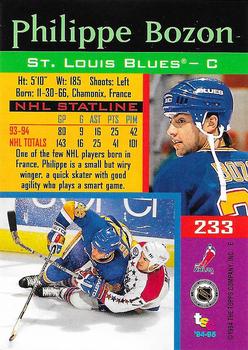 1994-95 Stadium Club - Super Teams Stanley Cup Champion #233 Philippe Bozon Back