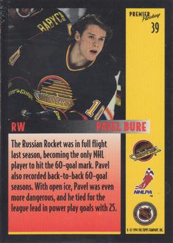1994-95 Topps Premier - Special Effects #39 Pavel Bure Back