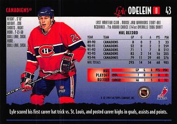 1994-95 Topps Premier - Special Effects #43 Lyle Odelein Back