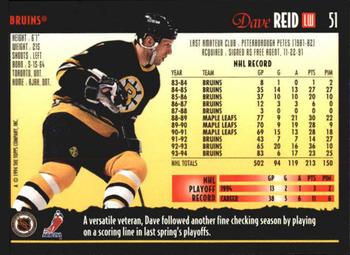 1994-95 Topps Premier - Special Effects #51 Dave Reid Back