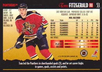 1994-95 Topps Premier - Special Effects #53 Tom Fitzgerald Back
