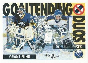 1994-95 Topps Premier - Special Effects #80 Dominik Hasek / Grant Fuhr Front