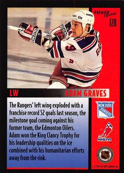 1994-95 Topps Premier - Special Effects #128 Adam Graves Back
