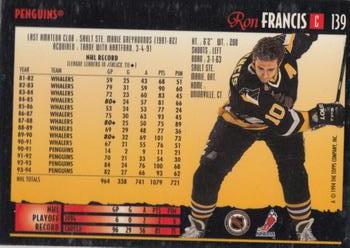 1994-95 Topps Premier - Special Effects #139 Ron Francis Back