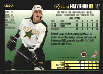 1994-95 Topps Premier - Special Effects #187 Richard Matvichuk Back