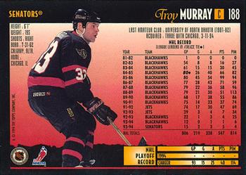 1994-95 Topps Premier - Special Effects #188 Troy Murray Back