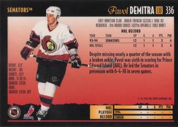1994-95 Topps Premier - Special Effects #336 Pavol Demitra Back