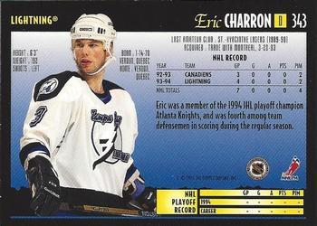 1994-95 Topps Premier - Special Effects #343 Eric Charron Back