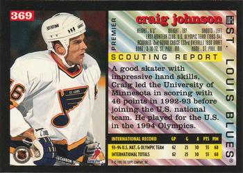 1994-95 Topps Premier - Special Effects #369 Craig Johnson Back