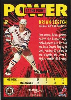 1994-95 Topps Premier - Special Effects #485 Brian Leetch Back