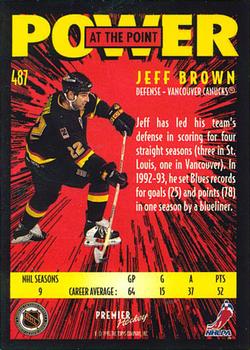 1994-95 Topps Premier - Special Effects #487 Jeff Brown Back